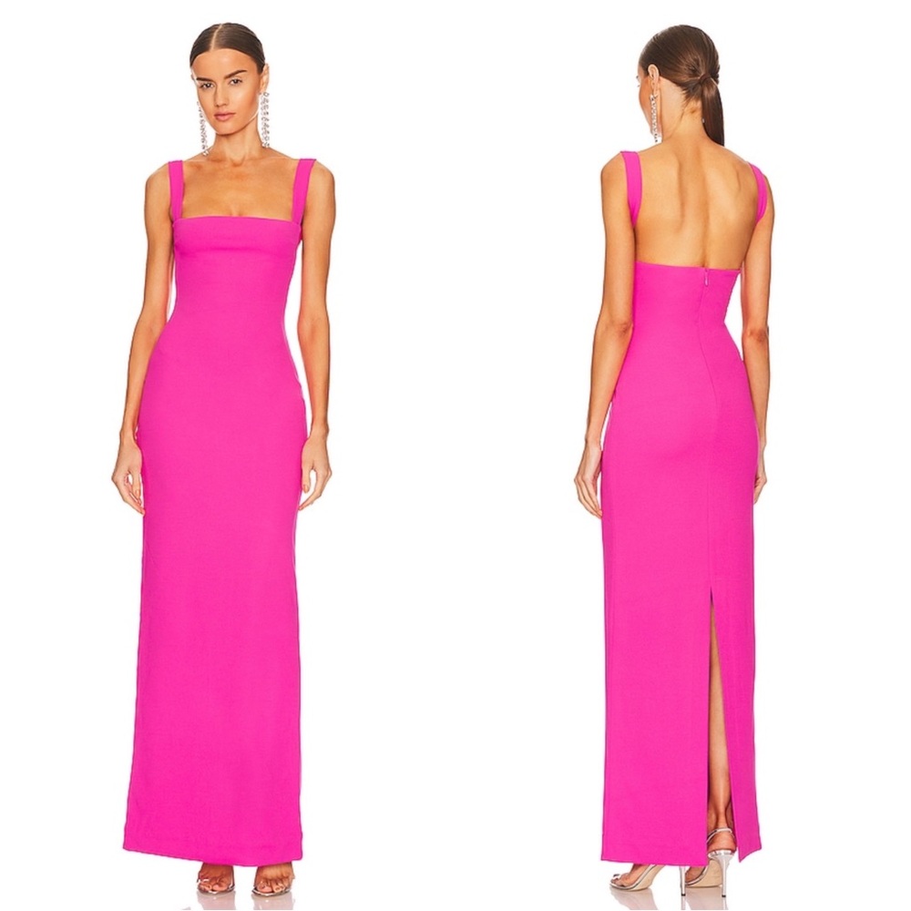 Solace London Bright Pink Maxi Dress